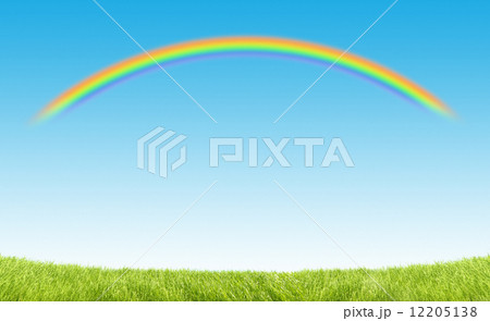 草原と虹 12205138