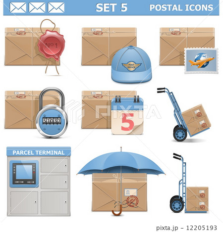 Vector Postal Icons Set 5 Vector Postal Icons Set 5 12205193