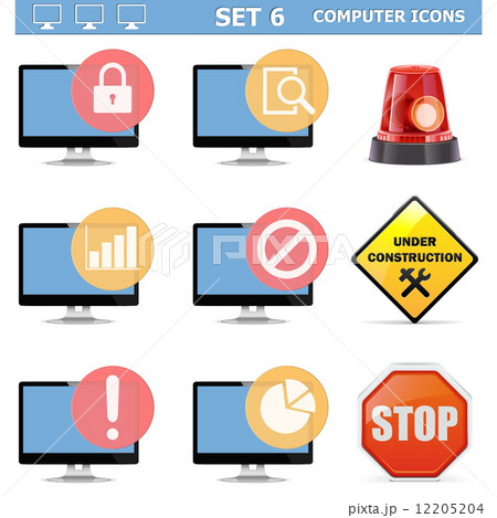 Vector Computer Icons Set 6 12205204