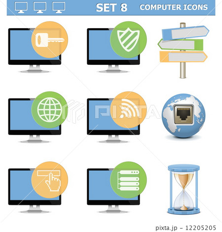 Vector Computer Icons Set 8 12205205