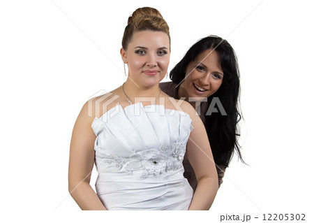Image of bride and bridesmaid  12205302