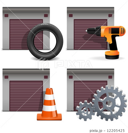 Vector Garage Icons set 2 12205425