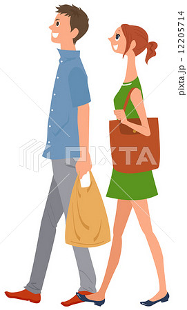 買い物する男女 12205714