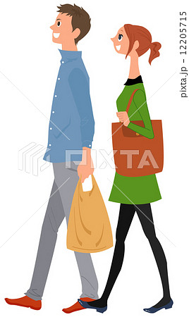 買い物する男女 12205715