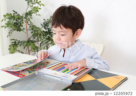 お絵かきをする幼児 12205972