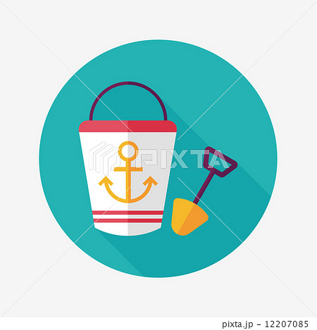 Toys for sand flat icon with long shadow,eps10 Toys for sand flat icon with long shadow,eps10 12207085