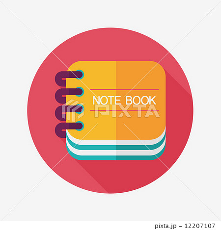 notebook flat icon with long shadow,eps10 12207107