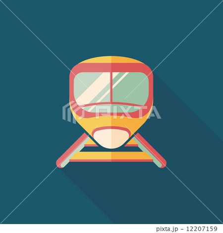 speed train flat icon with long shadow 12207159
