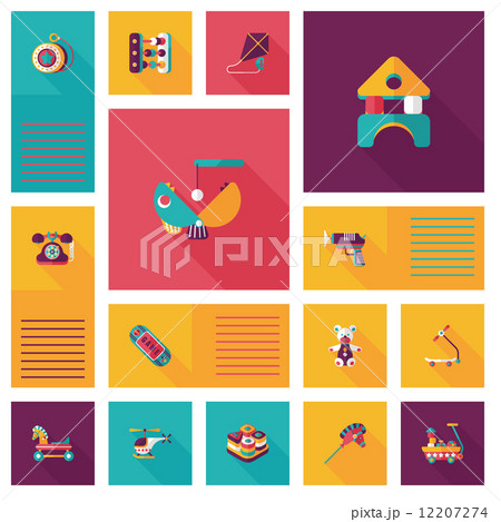 kid toys flat app ui background,eps10 12207274