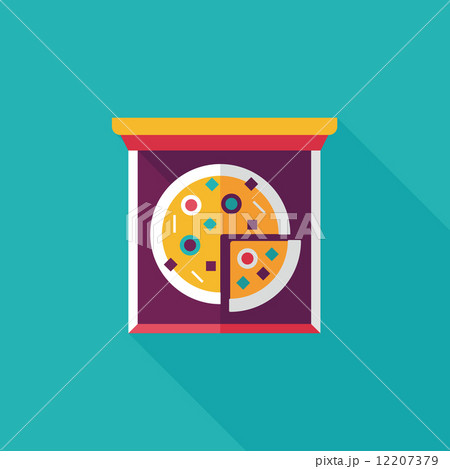 Pizza flat icon with long shadow,eps10 12207379