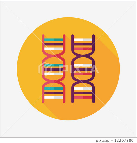 DNA flat icon with long shadow 12207380