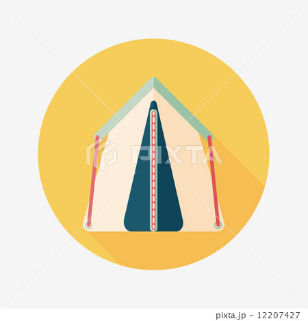 tourist tent flat icon with long shadow 12207427