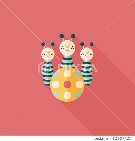 Bowling toy flat icon with long shadow,eps10 Bowling toy flat icon with long shadow,eps10 12207429