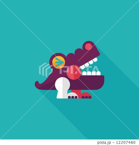 crocodile toy flat icon with long shadow,eps10 crocodile toy flat icon with long shadow,eps10 12207480