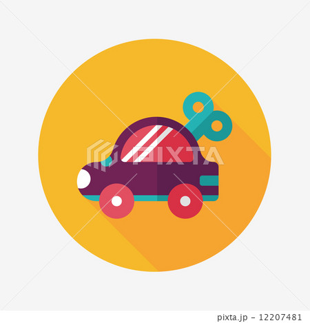 toy car flat icon with long shadow toy car flat icon with long shadow 12207481
