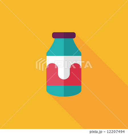 milk flat icon with long shadow,eps10 12207494