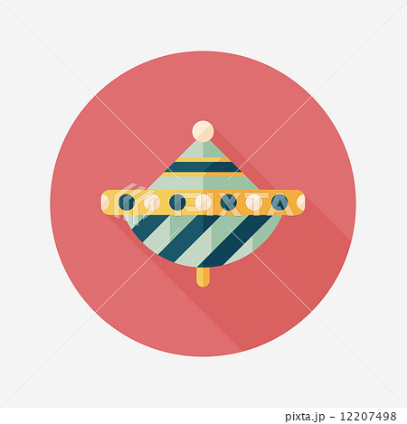 peg top flat icon with long shadow,eps10 12207498