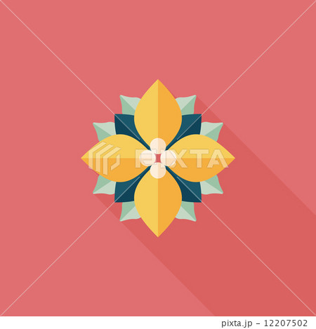 poinsettia flat icon with long shadow, eps10 poinsettia flat icon with long shadow, eps10 12207502