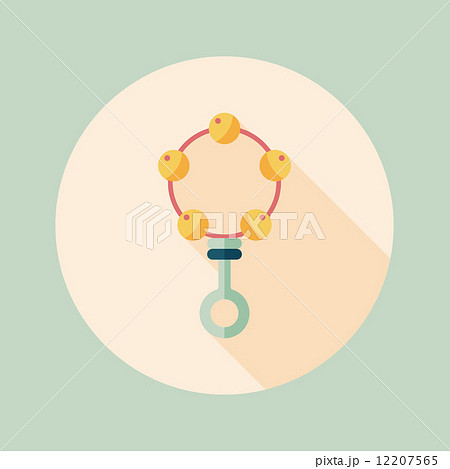 baby rattle flat icon with long shadow,eps10 baby rattle flat icon with long shadow,eps10 12207565
