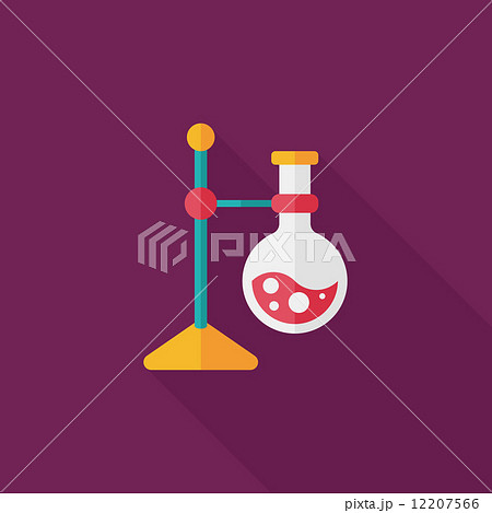 test tube flat icon with long shadow test tube flat icon with long shadow 12207566