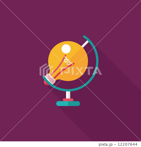 Light bulb flat icon with long shadow,eps10 12207644