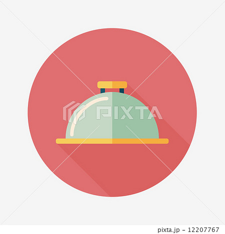 Restaurant cloche flat icon with long shadow,eps10 Restaurant cloche flat icon with long shadow,eps10 12207767