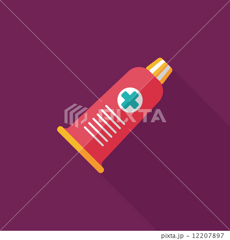 tube flat icon with long shadow tube flat icon with long shadow 12207897