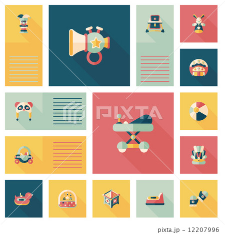 baby flat ui bakcground set 12207996