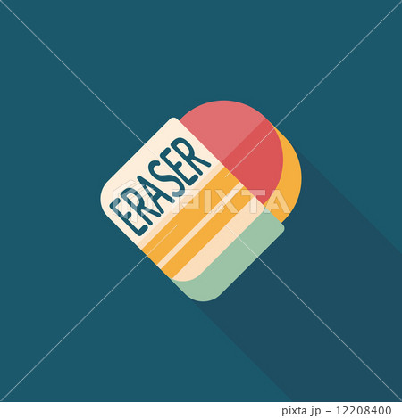 Eraser flat icon with long shadow,eps10 Eraser flat icon with long shadow,eps10 12208400