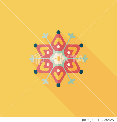snowflake flat icon with long shadow eps10 12208425