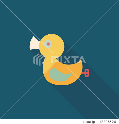 Duck toy flat icon with long shadow,eps 10 Duck toy flat icon with long shadow,eps 10 12208528