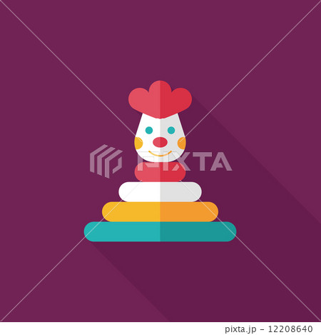 Pyramid toy flat icon with long shadow,eps10 Pyramid toy flat icon with long shadow,eps10 12208640