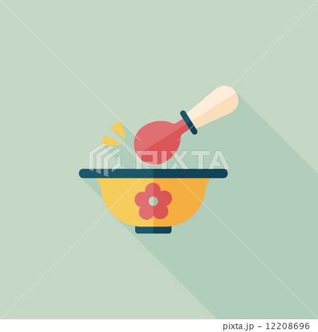 baby food bowl flat icon with long shadow,eps10 baby food bowl flat icon with long shadow,eps10 12208696