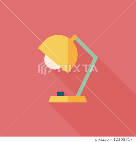 Table lamp flat icon with long shadow,eps10 12208717