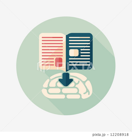 knowledge flat icon with long shadow,eps10 12208918