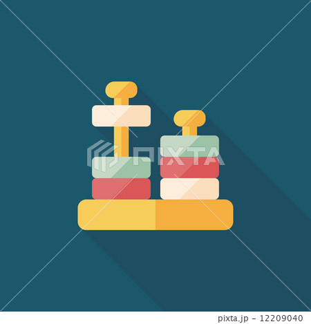 educational toy flat icon with long shadow,eps10 12209040