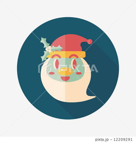 Santa Claus flat icon with long shadow, eps10 Santa Claus flat icon with long shadow, eps10 12209291