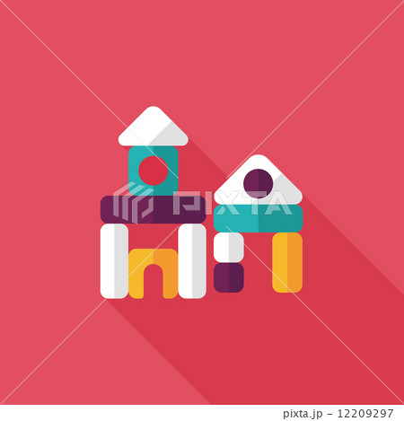 brick house flat icon with long shadow brick house flat icon with long shadow 12209297