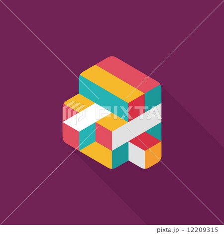 toy cube flat icon with long shadow,eps10 toy cube flat icon with long shadow,eps10 12209315