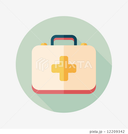 first aid kit flat icon with long shadow first aid kit flat icon with long shadow 12209342