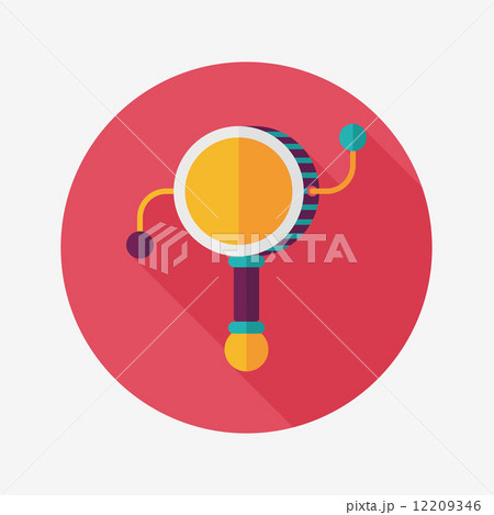 baby rattle flat icon with long shadow,eps10 baby rattle flat icon with long shadow,eps10 12209346