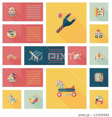 kid toys flat app ui background,eps10 12209482