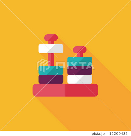 educational toy flat icon with long shadow,eps10 12209485