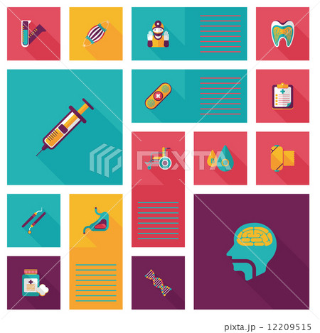 medical flat ui background,eps10 12209515
