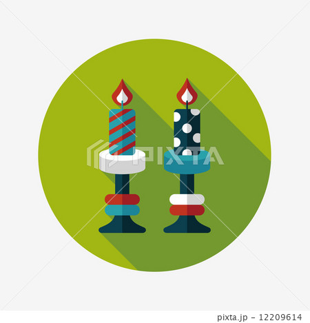 Christmas candle flat icon with long shadow,eps10 Christmas candle flat icon with long shadow,eps10 12209614