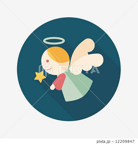 angel flat icon with long shadow,eps 10 12209847