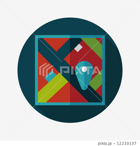 map location flat icon with long shadow map location flat icon with long shadow 12210137