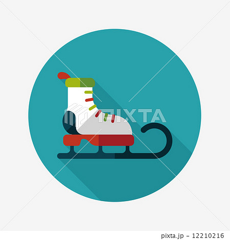 Santa's sleigh flat icon with long shadow eps10 Santa's sleigh flat icon with long shadow eps10 12210216