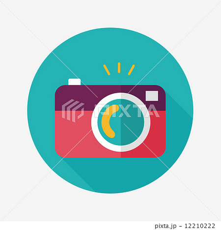 camera flat icon with long shadow camera flat icon with long shadow 12210222