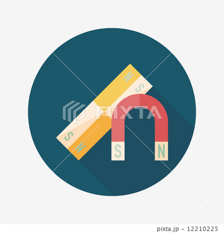 Magnet flat icon with long shadow,eps10 Magnet flat icon with long shadow,eps10 12210225